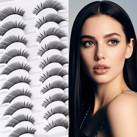 Everyday Minimalist: 10 Pairs Natural Clear Band Eyelashes